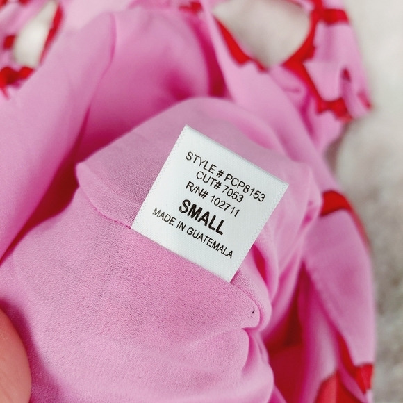 Gibson Pink Chain Link Mykonos Racerback Summer Romper P1335 - Picture 7 of 9